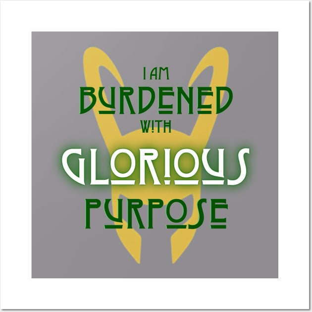 Glorious Purpose (dark text) Wall Art by Damn_Nation_Inc